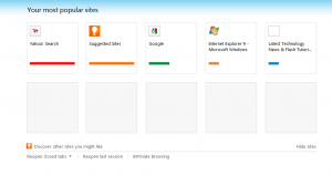 Most popular and custom suggested links