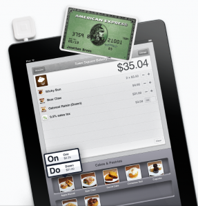 Square Register on iPad with Credit Card Reader