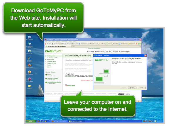 How the GoToMyPC Software Works