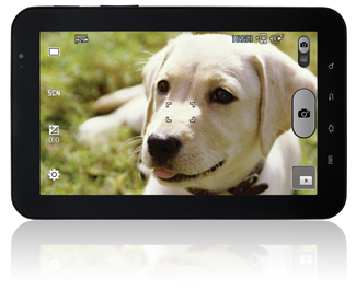 The Samsung Galaxy Tab 7" camera in use