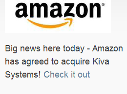 Amazon Acquires Kiva Systems
