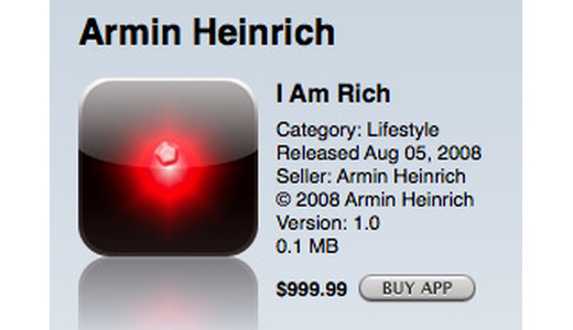Worst Mobile Apps - I Am Rich Mobile App