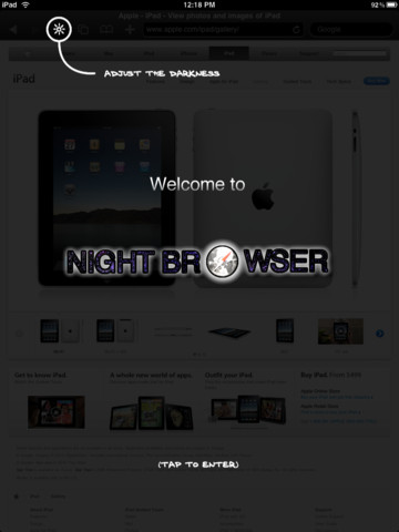 Night Browser for iPad