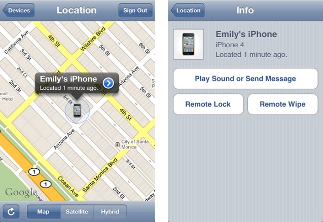 Find My iPhone App