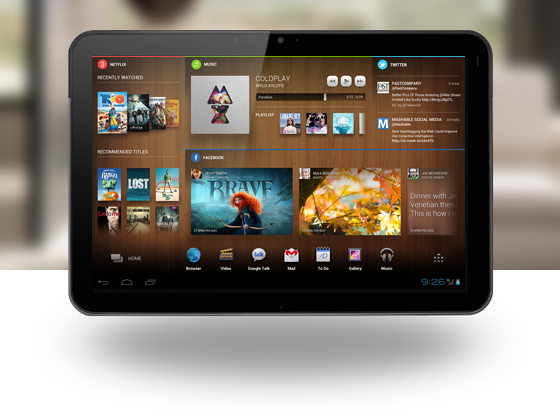 Chameleon Application - Entertainment Home Screen