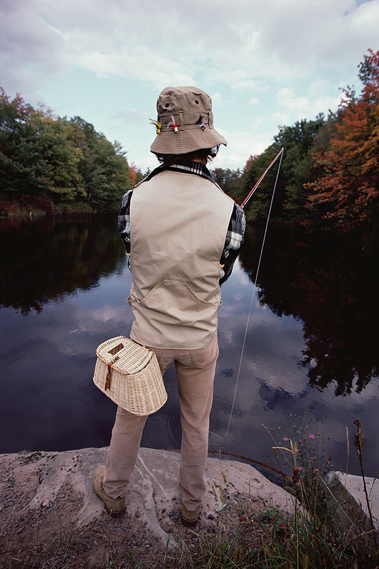 He's Fishing, What a Nerd.