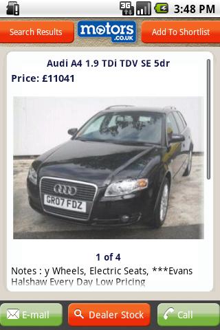 Motors.co.uk Car Search App for Android