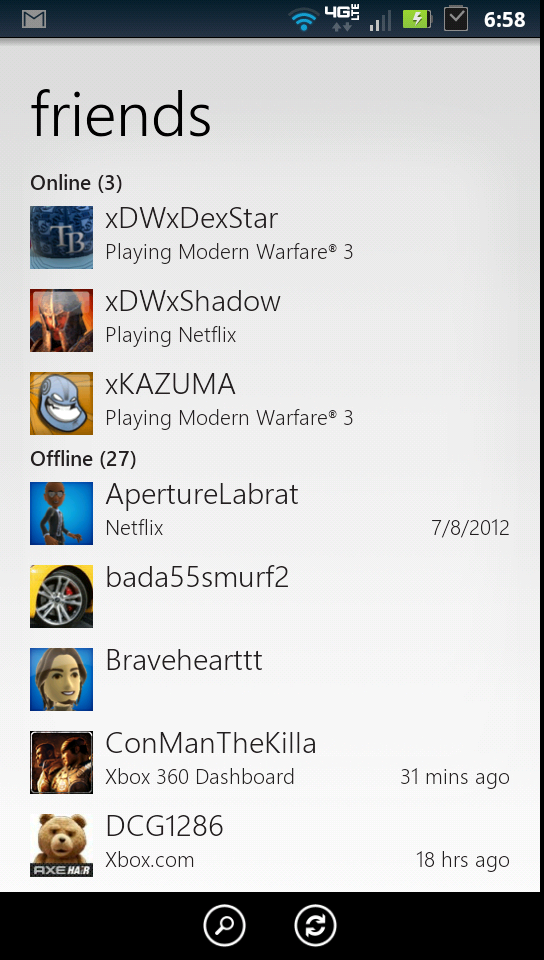 My Xbox Live Friends List