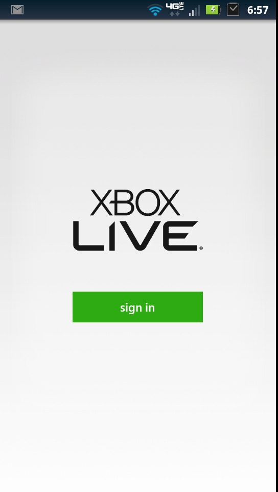 Signing in to My Xbox Live