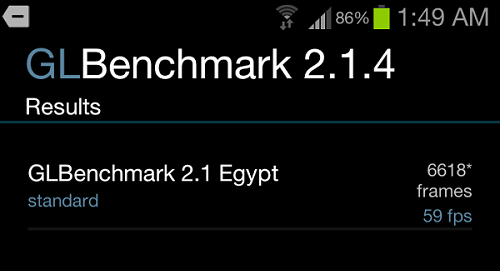 Galaxy S3 3D Performance Results