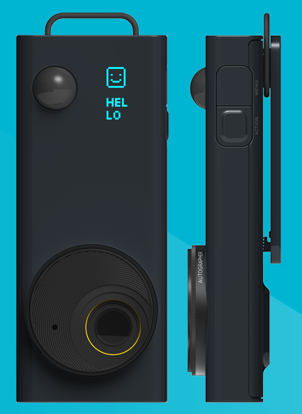 The OMG Autographer Front and Side of Device