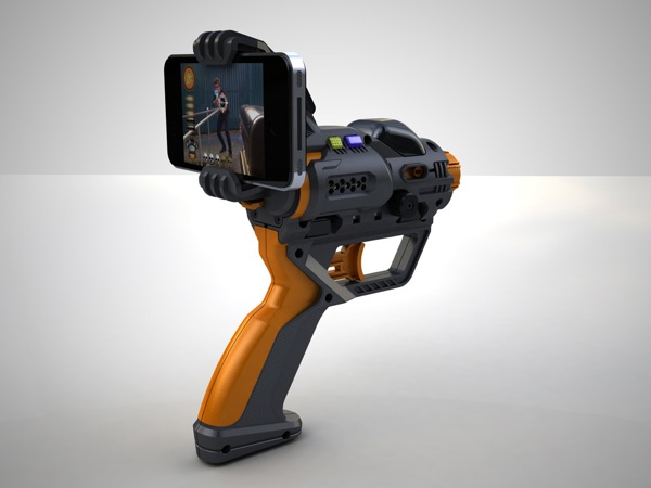 Hex3 AppTag Laser Blaster Connected to iPhone