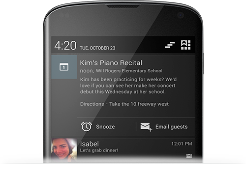 Expandable Notifications in Android 4.2 Jelly Bean