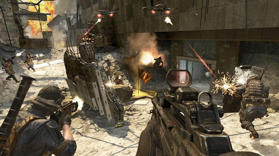 Call of Duty Black Ops II Multiplayer on Aftermath Flag Rush