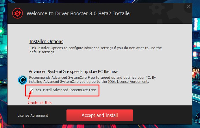 Driver Booster 3.0 Beta 2 junkware disable